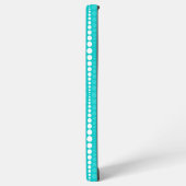 Turquoise and White Polka Dots Phone Case Samsung Galaxy Hoesje (Linkerkant)