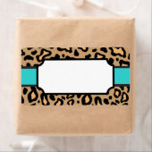 Turquoise Animal Leopard Print Labels (Insitu)