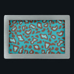 Turquoise Animal Print Belt Buckle Gift Gesp<br><div class="desc">Het ontwerp komt uit de oorspronkelijke kunst.</div>