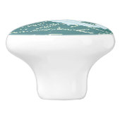 Turquoise Anker Nautische Lade knop (Zijkant)
