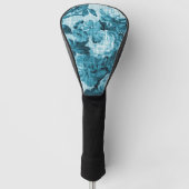 Turquoise Aqua Blue Floral Toile No.4 Golfheadcover (Voorkant)