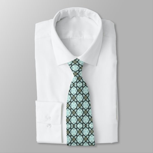 Turquoise Aqua Blue Formal Attire Stropdas (Gebonden)