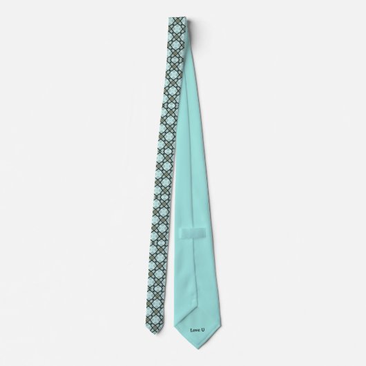 Turquoise Aqua Blue Formal Attire Stropdas (Achterkant)