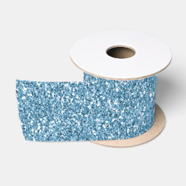 Turquoise Aqua Blue Glam Glitter       Satijnen Lint