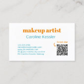 Turquoise Aqua Blue Shiny Gold Marble Art Patroon Visitekaartje (Achterkant)