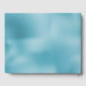 Turquoise Aqua Blue Silver Glitz Gastenboek (Achterkant)