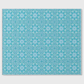 Turquoise Aqua Blue Silver Sparkle Effect Cadeaupapier (Vlak)