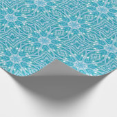 Turquoise Aqua Blue Silver Sparkle Effect Cadeaupapier (Hoek)