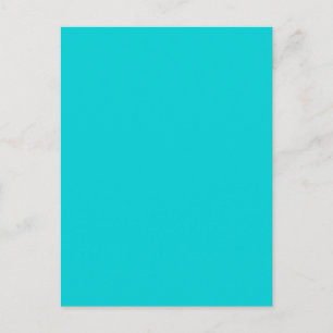 Turquoise Aqua Blue Solid Trend Color Background Briefkaart