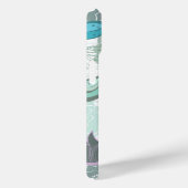 Turquoise Aqua Blue Zoete Vogels Bloementuin Chiqu Case-Mate iPhone Case (Achterkant / Rechts)