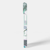 Turquoise Aqua Blue Zoete Vogels Bloementuin Chiqu Case-Mate iPhone Case (Achterkant / Links)