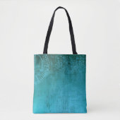 Turquoise Aqua Circuit Board computer geek nerd Tote Bag (Voorkant)