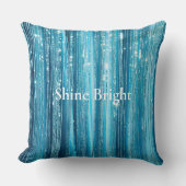 Turquoise Aqua Glam Glitter Kussen (Voorkant)