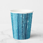 Turquoise Aqua Glam Glitter Papieren Bekers (Rechts)
