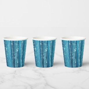 Turquoise Aqua Glam Glitter Papieren Bekers