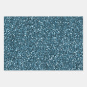 Turquoise Aqua Glitter Zebra Print      Inpakpapier Vel (Voorkant 2)