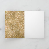 Turquoise Aqua Glitz Glitter Eenhoorn Kaart (Binnen)