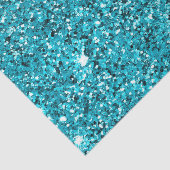 Turquoise Aqua Glitzy Sparkle Glitter Tissuepapier (Detail)