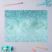 Turquoise Aqua Gold Glam Glitter Tissuepapier (Craft)