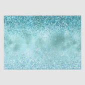 Turquoise Aqua Gold Glam Glitter Tissuepapier (Voorkant)