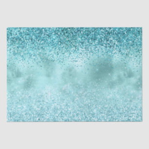 Turquoise Aqua Gold Glam Glitter Tissuepapier