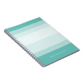Turquoise Aqua Gradient Colorblock Notitieboek (Rechterzijde)