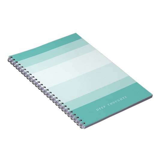 Turquoise Aqua Gradient Colorblock Notitieboek (Rechterzijde)