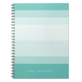 Turquoise Aqua Gradient Colorblock Notitieboek (Voorkant)