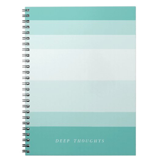 Turquoise Aqua Gradient Colorblock Notitieboek (Voorkant)