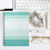 Turquoise Aqua Gradient Colorblock Notitieboek