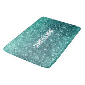 Turquoise Aqua Green Sparkle Badmat (Gekanteld)
