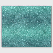 Turquoise Aqua Green Sparkle Cadeaupapier (Vlak)
