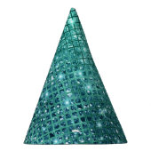 Turquoise Aqua Green Sparkle Feesthoedjes (Rechts)