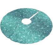 Turquoise Aqua Green Sparkle Kerstboom Rok (Gekanteld)
