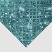 Turquoise Aqua Green Sparkle Tissuepapier (Detail)