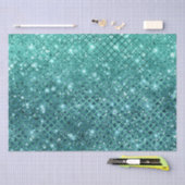 Turquoise Aqua Green Sparkle Tissuepapier (Craft)