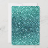 Turquoise Aqua Green Sparkle Verjaardag Kaart (Achterkant)