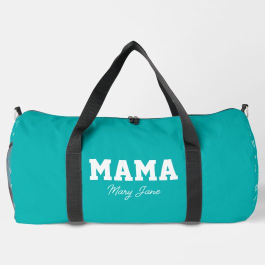 Turquoise Aqua Mama Delivery Travel Gym Plunjezak (Achterkant)