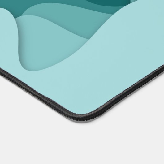 Turquoise Aqua Modern Abstract Kantoor Decor Bureaumat (Hoek)