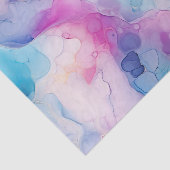 Turquoise Aqua Paarse roze marmeren verjaardag Tissuepapier (Detail)