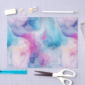 Turquoise Aqua Paarse roze marmeren verjaardag Tissuepapier (Craft)