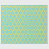 Turquoise Aqua Pineapple Yellow Moroccan #4 Cadeaupapier (Vlak)