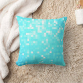 Turquoise Aqua Pixel Kussen (Deken)