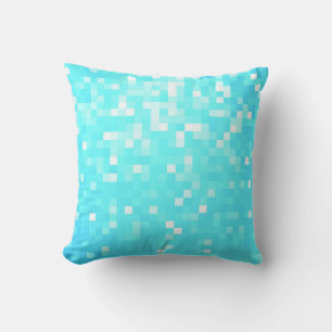 Turquoise Aqua Pixel Kussen