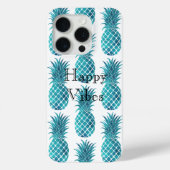 Turquoise Aqua tropische ananas Case-Mate iPhone Case (Achterkant)
