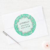 Turquoise Aqua Vrijgezellenfeest Dessert Label Lab (Envelop)