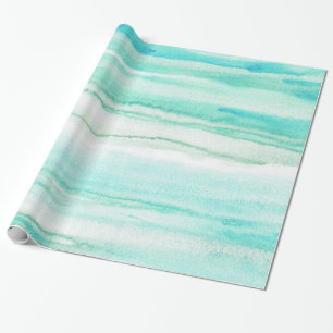 Turquoise Aqua Waves Cadeaupapier