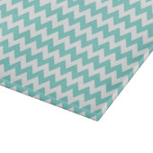 Turquoise Aqua White Chevron Zig Zag Pattern Snijplank (Hoek)
