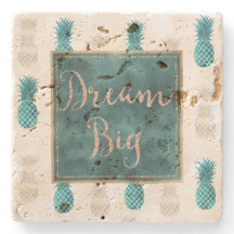 Turquoise Aqua White Pineapple Dream