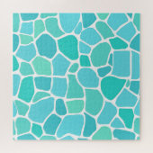 Turquoise Aqua Zee Glas Mozaïek Patroon Legpuzzel (Horizontaal)